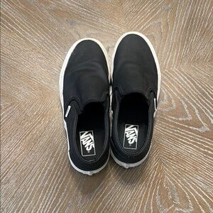 Vans Black and White Slip-On Shoes